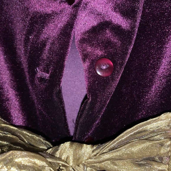 Plum purple dress with embroidered flowers - Picture 7 of 11